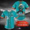 Miami Dolphins Deadpool Personalized Baseball Jersey Shirt