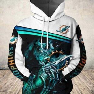Miami Dolphins Death Pullover And Zippered Hoodies Custom 3d Graphic Printed 3d Hoodie For Men For Women - dda6443b36ed