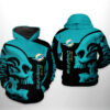 Miami Dolphins NFL Skull 3D Printed Hoodie/Zipper Hoodie - 8b2f05cf460b