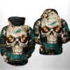 Miami Dolphins NFL Skull Team 3D Printed Hoodie/Zipper Hoodie - 1d18b31ab6da