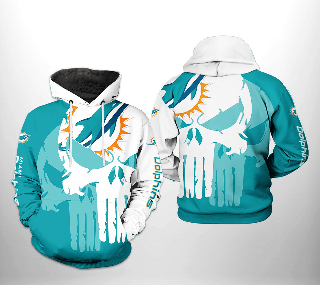 Miami Dolphins NFL Team Skull 3D Printed Hoodie/Zipper Hoodie - 2d19f4366f89 Miami Dolphins NFL Team Skull 3D Printed Hoodie/Zipper Hoodie - 2d19f4366f89