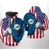 Miami Dolphins NFL US Flag Team 3D Printed Hoodie/Zipper Hoodie - 217bc9f3aa78