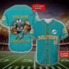 Miami Dolphins Nfl Personalized Baseball Jersey