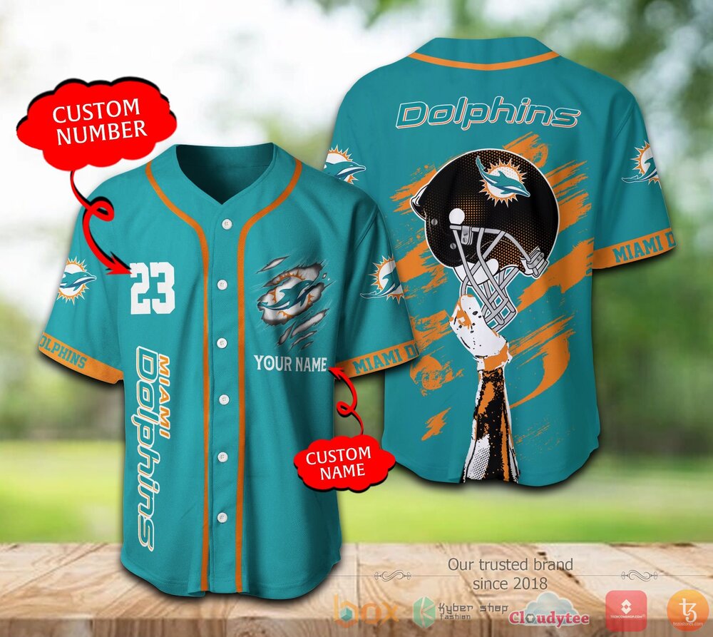 Miami Dolphins Nfl Personalized Baseball Jersey Shirt Miami Dolphins Nfl Personalized Baseball Jersey Shirt