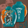 Miami Dolphins Zach Thomas 3D Hoodie For Men For Women - cd71a310007d