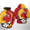 Miami Heat NBA Grateful Dead 3D Printed Hoodie/Zipper Hoodie - e428227a0cf0