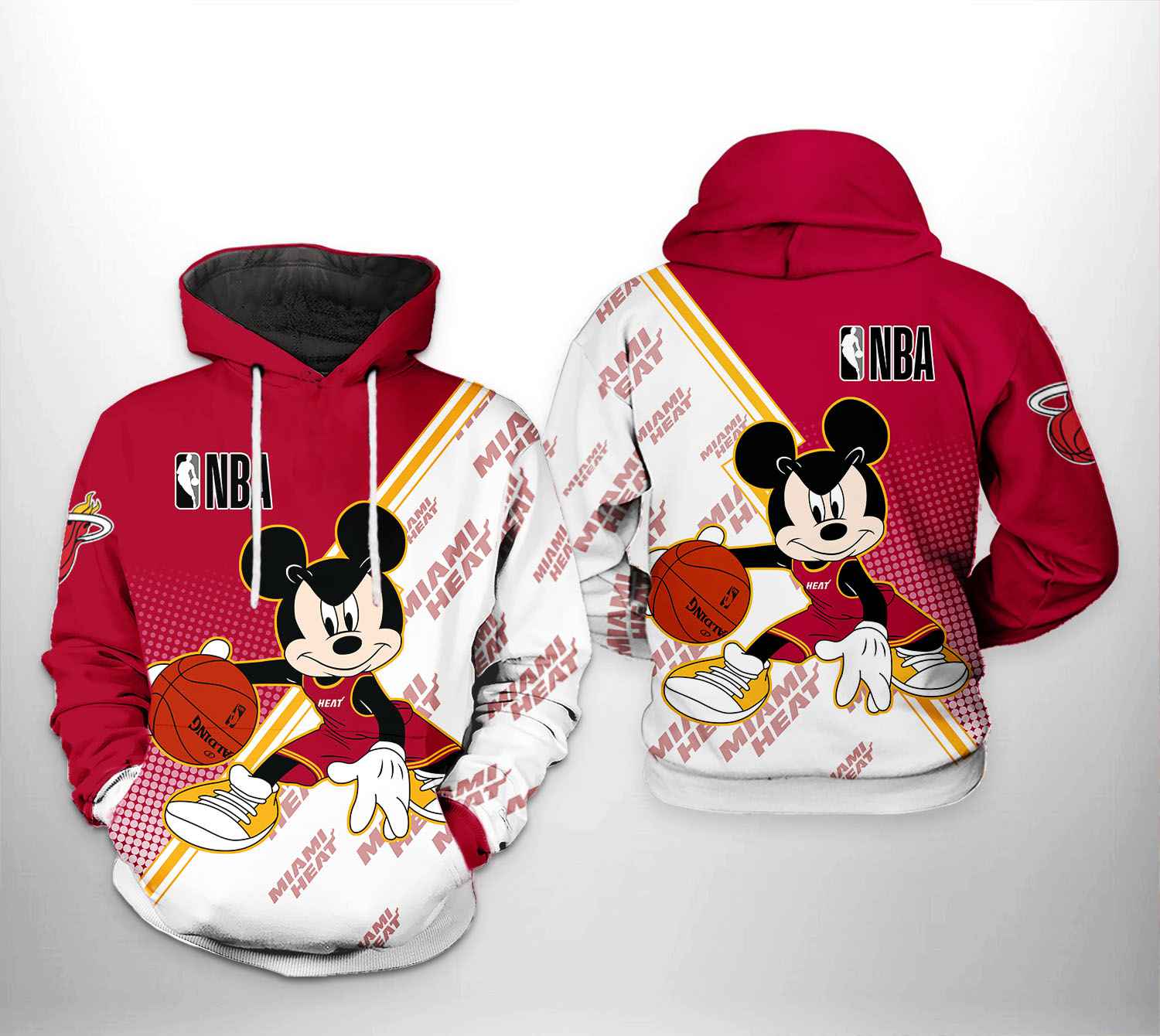 Miami Heat NBA Mickey 3D Printed Hoodie/Zipper Hoodie - bc652fd6f695 Miami Heat NBA Mickey 3D Printed Hoodie/Zipper Hoodie - bc652fd6f695