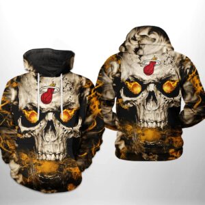 Miami Heat NBA Skull 3D Printed Hoodie/Zipper Hoodie - a8232734d662