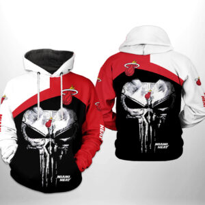 Miami Heat NBA Skull Punisher Team 3D Printed Hoodie/Zipper Hoodie - 5c5f3e20445d