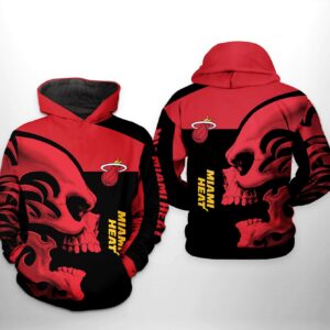 Miami Heat NBA Skull Team 3D Printed Hoodie/Zipper Hoodie - 23e416fef024