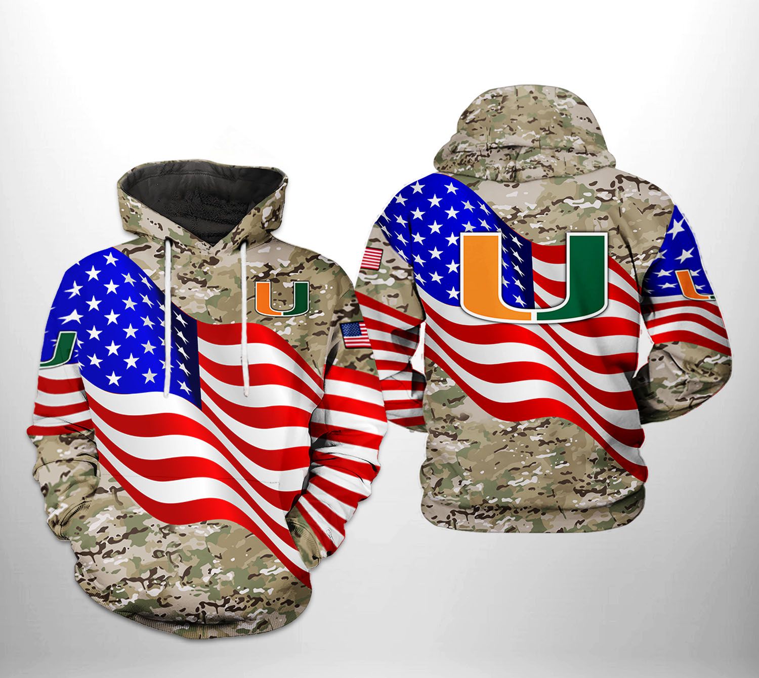 Miami Hurricanes NCAA US Flag Camo Veteran 3D Printed Hoodie/Zipper Hoodie - 3723a77bf8fd Miami Hurricanes NCAA US Flag Camo Veteran 3D Printed Hoodie/Zipper Hoodie - 3723a77bf8fd