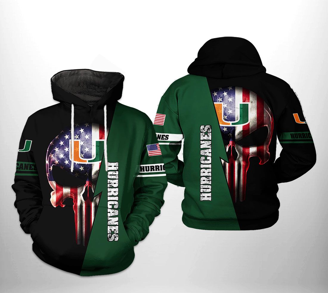 Miami Hurricanes NCAA US Flag Skull 3D Printed Hoodie/Zipper Hoodie - 834f3e7a5036 Miami Hurricanes NCAA US Flag Skull 3D Printed Hoodie/Zipper Hoodie - 834f3e7a5036