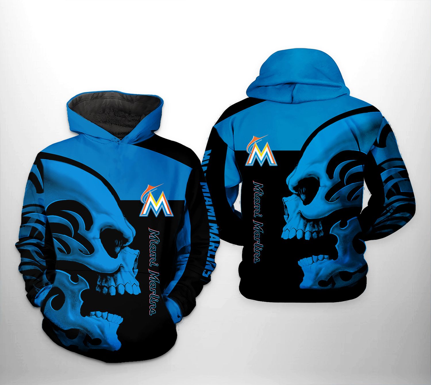 Miami Marlins MLB Skull 3D Printed Hoodie/Zipper Hoodie - abea3f3c58a8 Miami Marlins MLB Skull 3D Printed Hoodie/Zipper Hoodie - abea3f3c58a8