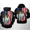 Miami Marlins MLB US Flag 3D Printed Hoodie/Zipper Hoodie - c9baace1d739