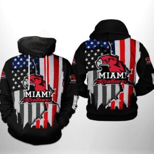Miami Redhawks NCAA US Flag 3D Printed Hoodie/Zipper Hoodie - 6f833ec5d279