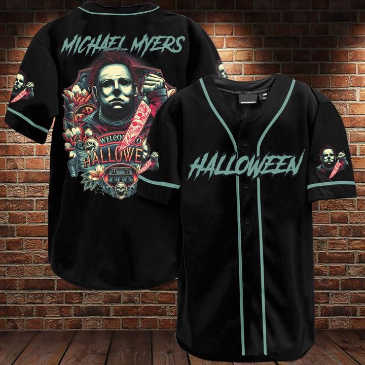 Michael Myers Halloween Baseball Jersey Michael Myers Halloween Baseball Jersey