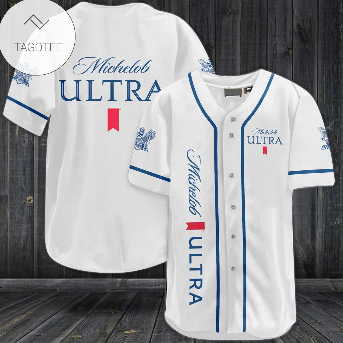 Michelob Ultra Logo Baseball Jersey Shirt Michelob Ultra Logo Baseball Jersey Shirt