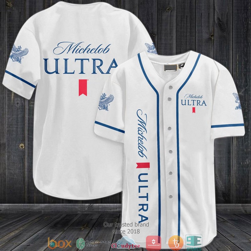 Michelob Ultra White Baseball Jersey Michelob Ultra White Baseball Jersey