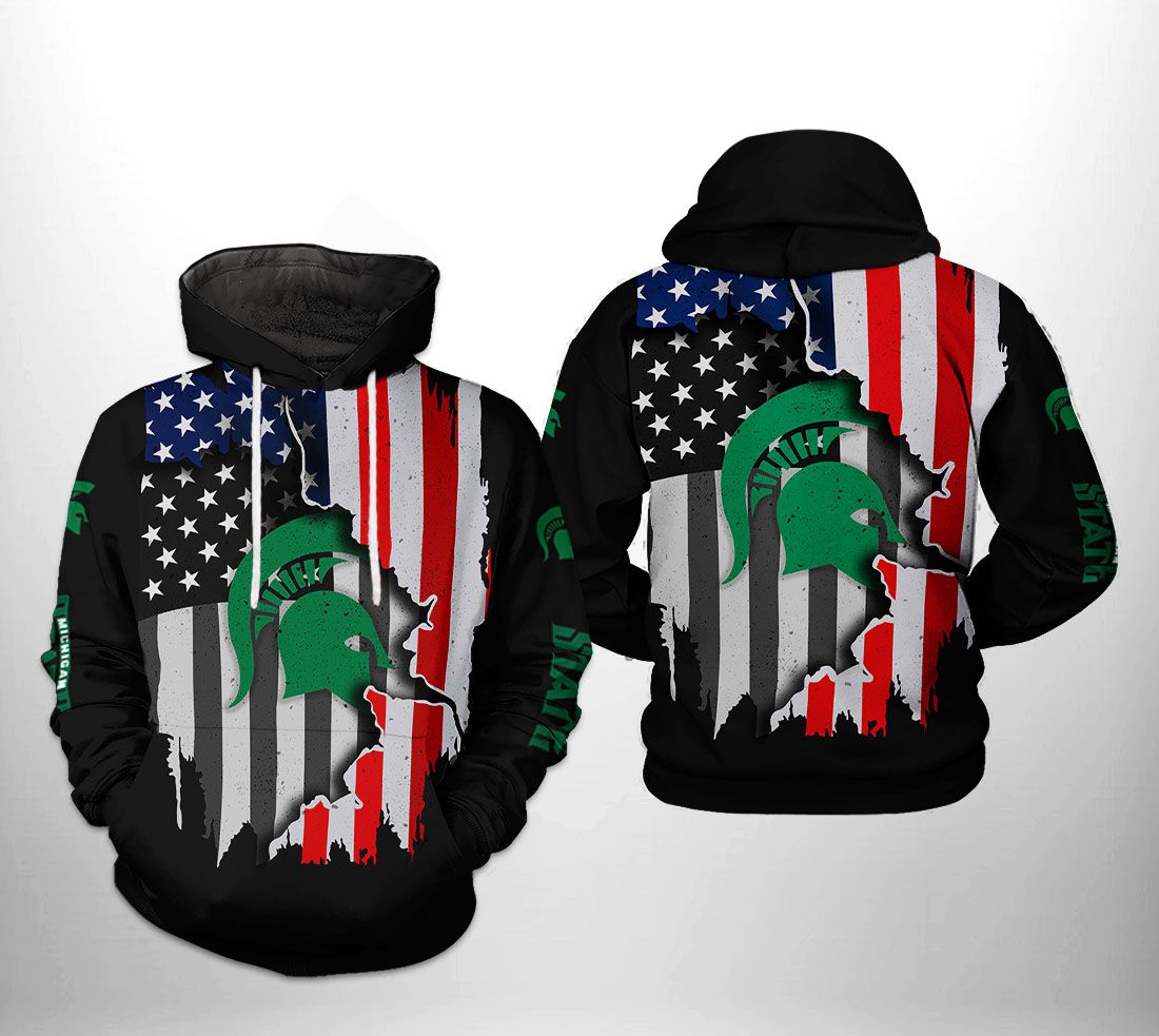 Michigan State Spartans NCAA US Flag 3D Printed Hoodie/Zipper Hoodie - c3f672d21a64 Michigan State Spartans NCAA US Flag 3D Printed Hoodie/Zipper Hoodie - c3f672d21a64