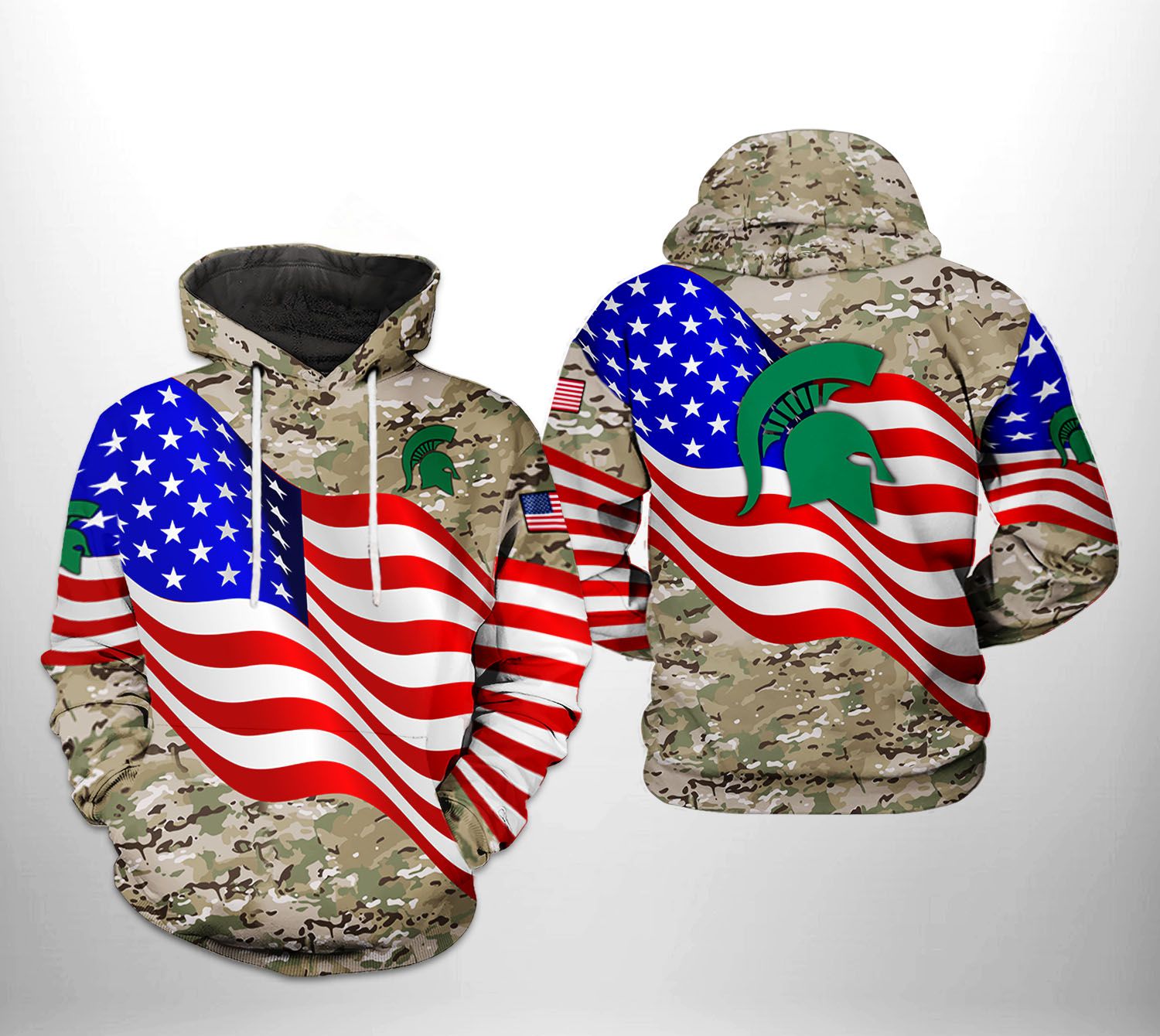 Michigan State Spartans NCAA US Flag Camo Veteran 3D Printed Hoodie/Zipper Hoodie - e01f30a9bcac Michigan State Spartans NCAA US Flag Camo Veteran 3D Printed Hoodie/Zipper Hoodie - e01f30a9bcac