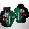 Michigan State Spartans NCAA US Flag Skull 3D Printed Hoodie/Zipper Hoodie - 65ff223bee96
