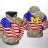 Michigan Wolverines NCAA US Flag Camo Veteran 3D Printed Hoodie/Zipper Hoodie - cd27b2b2d9ed