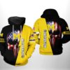 Michigan Wolverines NCAA US Flag Skull 3D Printed Hoodie/Zipper Hoodie - 0c8d480ffd68