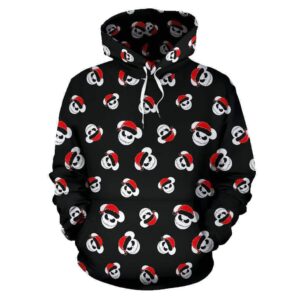 Mickey Jack Skellington Head Pattern Christmas 3D Printed Hoodie/Zipper Hoodie - 4b735bbbff88