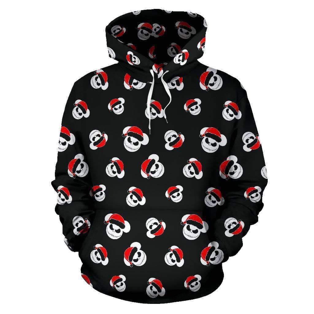 Mickey Jack Skellington Head Pattern Christmas 3D Printed Hoodie/Zipper Hoodie - 4b735bbbff88 Mickey Jack Skellington Head Pattern Christmas 3D Printed Hoodie/Zipper Hoodie - 4b735bbbff88