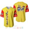 Mickey Minnie & Friends All Over Print Yellow Baseball Jersey
