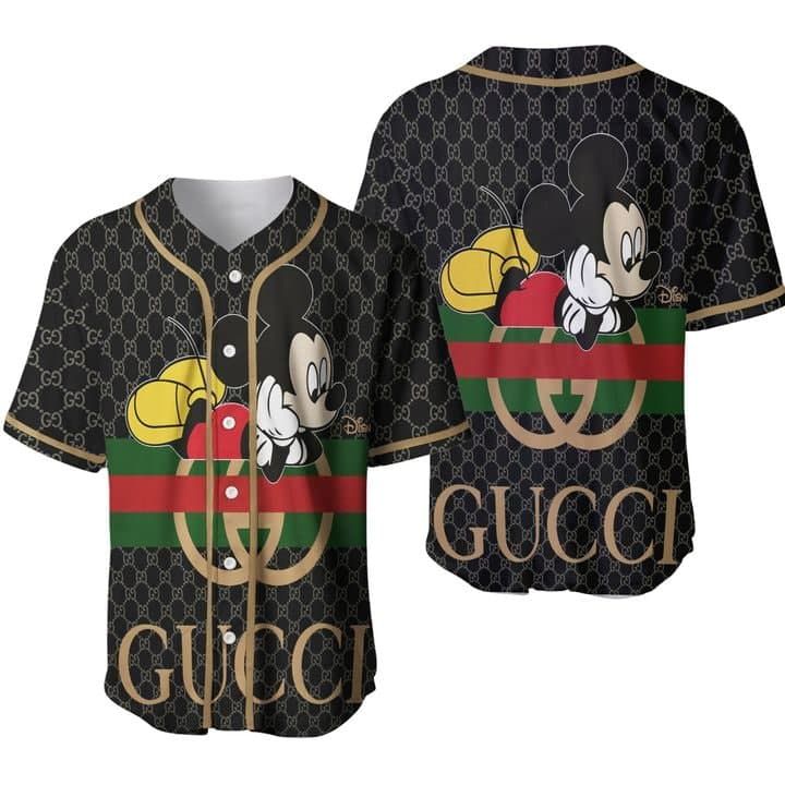 Mickey Mouse Gucci Baseball Jersey Mickey Mouse Gucci Baseball Jersey