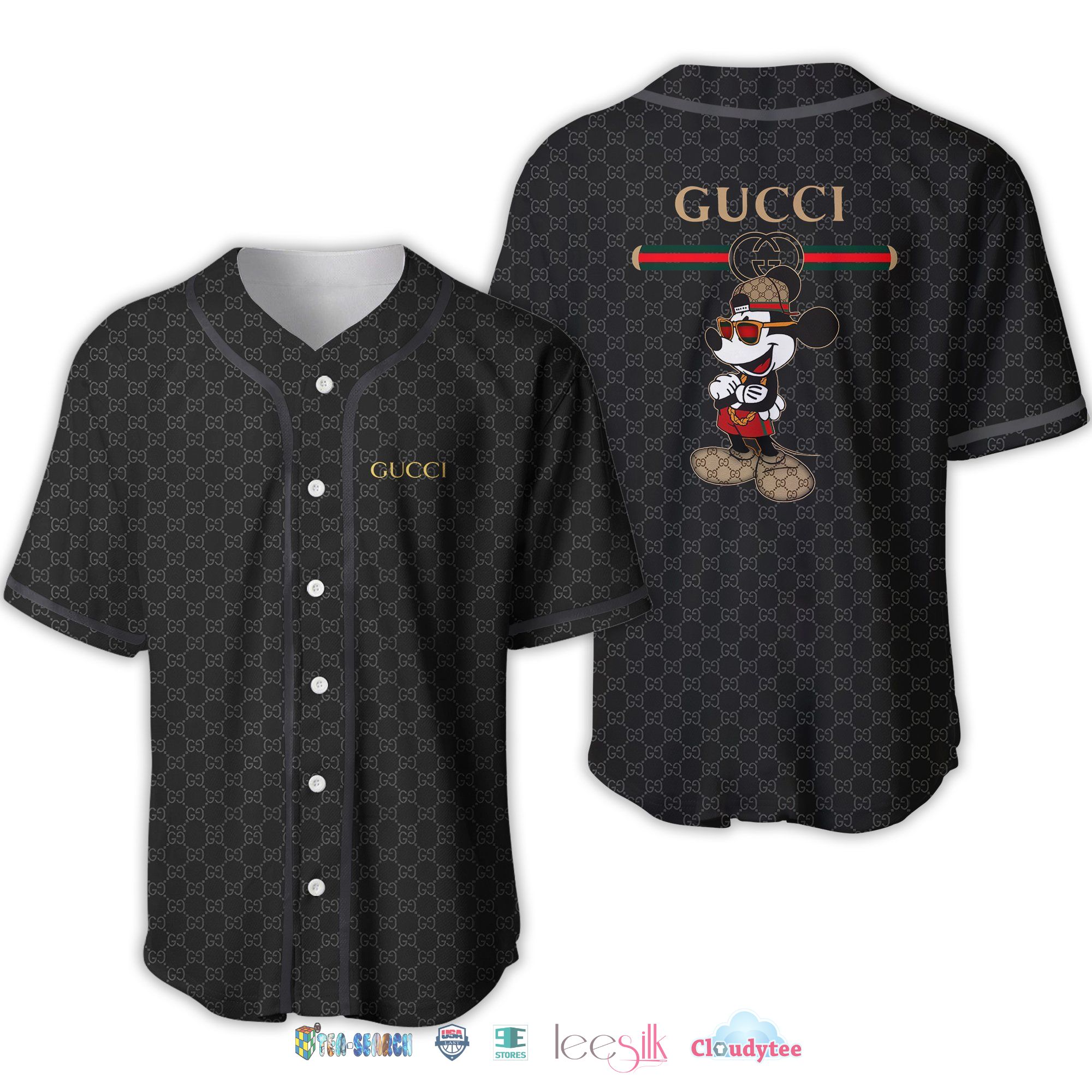 Mickey Mouse X Louis Vuitton Baseball Jersey Shirt Mickey Mouse X Louis Vuitton Baseball Jersey Shirt