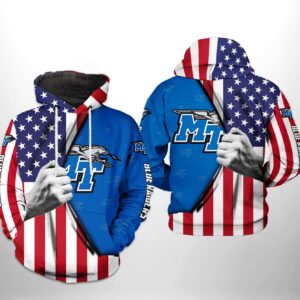 Middle Tennessee Blue Raiders NCAA US Flag 3D Printed Hoodie/Zipper Hoodie - 6f36b318146b