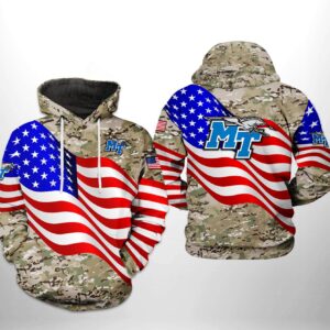 Middle Tennessee Blue Raiders NCAA US Flag Camo Veteran 3D Printed Hoodie/Zipper Hoodie - ec7a06456cc2