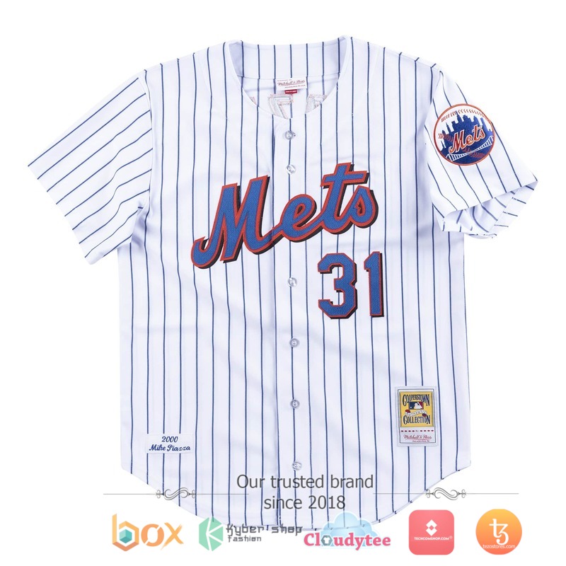 Mike Piazza New York Mets Home 2000 Baseball Jersey Mike Piazza New York Mets Home 2000 Baseball Jersey