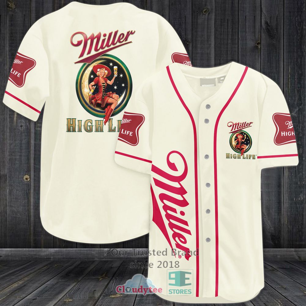 Miller High Life Baseball Jersey Shirt Miller High Life Baseball Jersey Shirt