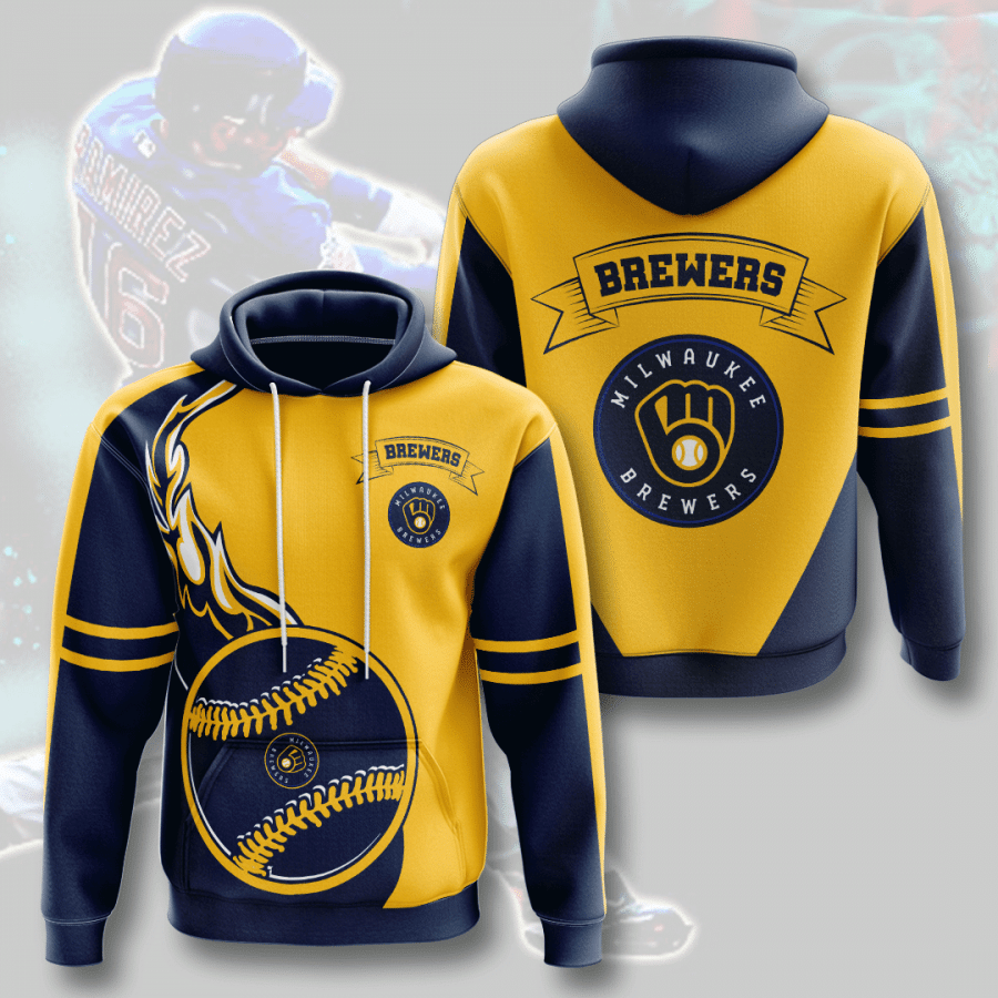 Milwaukee Brewers 3D Hoodie - 0977e3eb7492 Milwaukee Brewers 3D Hoodie - 0977e3eb7492