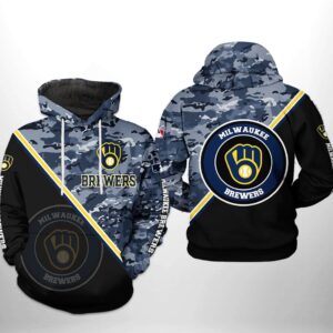 Milwaukee Brewers MLB Camo Team 3D Printed Hoodie/Zipper Hoodie - f118ba973373