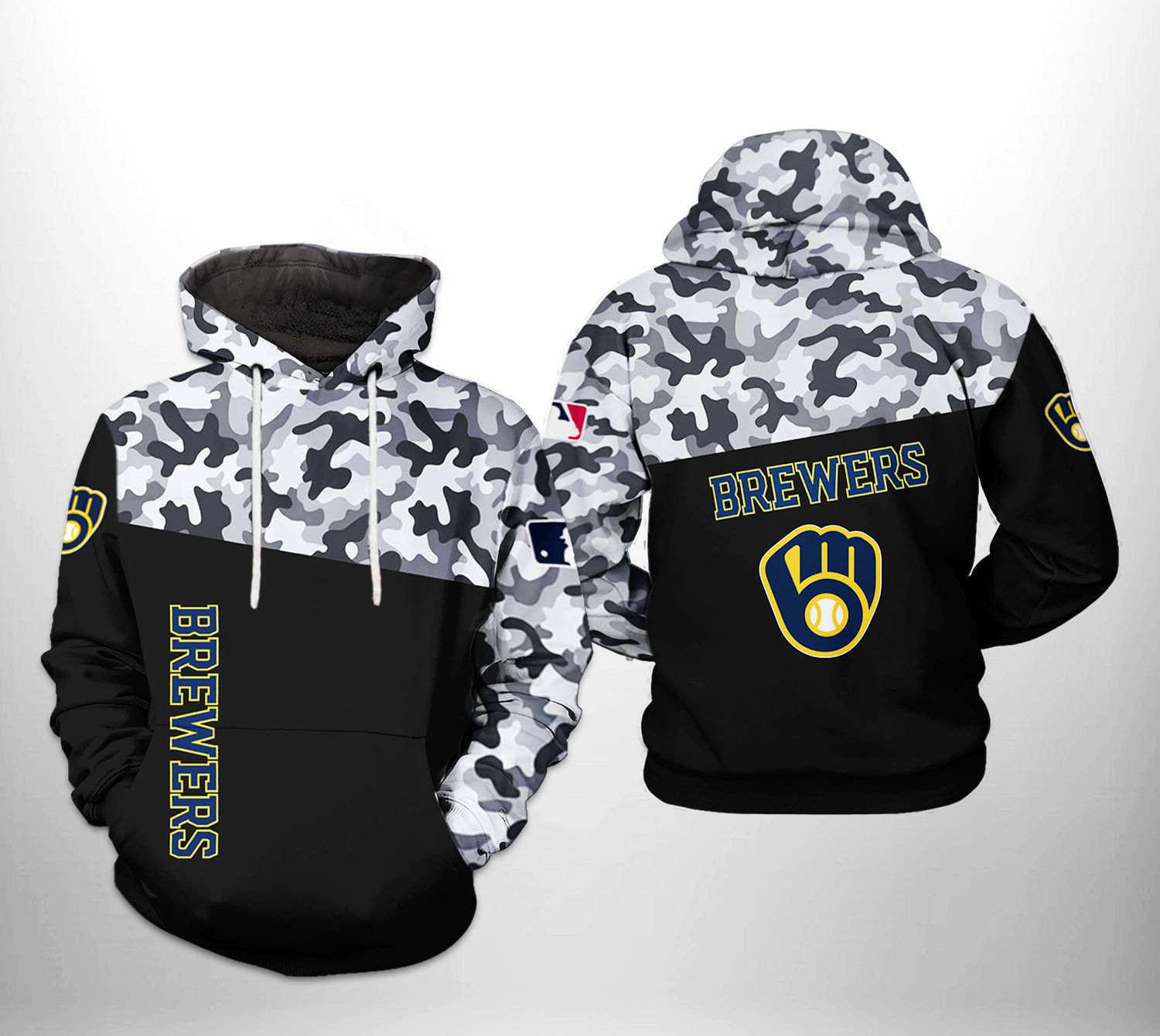 Milwaukee Brewers MLB Camo Veteran 3D Printed Hoodie/Zipper Hoodie - c46e8dde5f17 Milwaukee Brewers MLB Camo Veteran 3D Printed Hoodie/Zipper Hoodie - c46e8dde5f17
