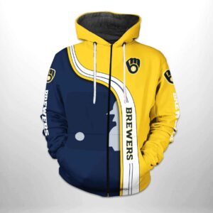Milwaukee Brewers MLB Team 3D Printed Hoodie/Zipper Hoodie - 6a2850983126