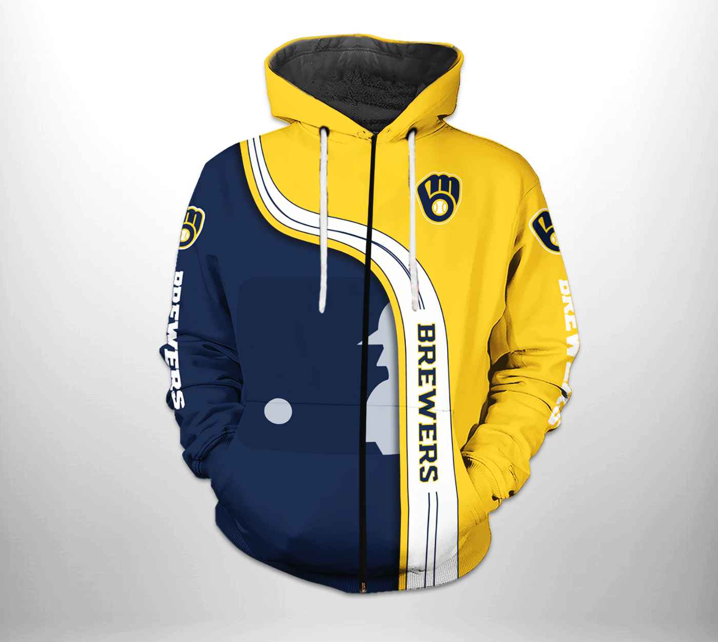 Milwaukee Brewers MLB Team 3D Printed Hoodie/Zipper Hoodie - 6a2850983126 Milwaukee Brewers MLB Team 3D Printed Hoodie/Zipper Hoodie - 6a2850983126