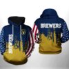 Milwaukee Brewers MLB Team US 3D Printed Hoodie/Zipper Hoodie - 194184ab91c6