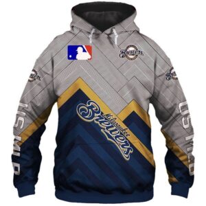 Milwaukee Brewers Pullover And Zippered Hoodies Custom 3D Milwaukee Brewers Graphic Printed 3D Hoodie All Over Print Hoodie For Men For Women - eee68d575339