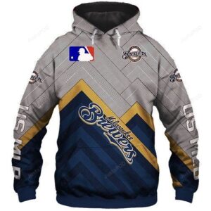Milwaukee Brewers Pullover And Zippered Hoodies Custom 3d Milwaukee Brewers Graphic Printed 3d Hoodie All Over Print Hoodie For Men For Women - 215efd303157