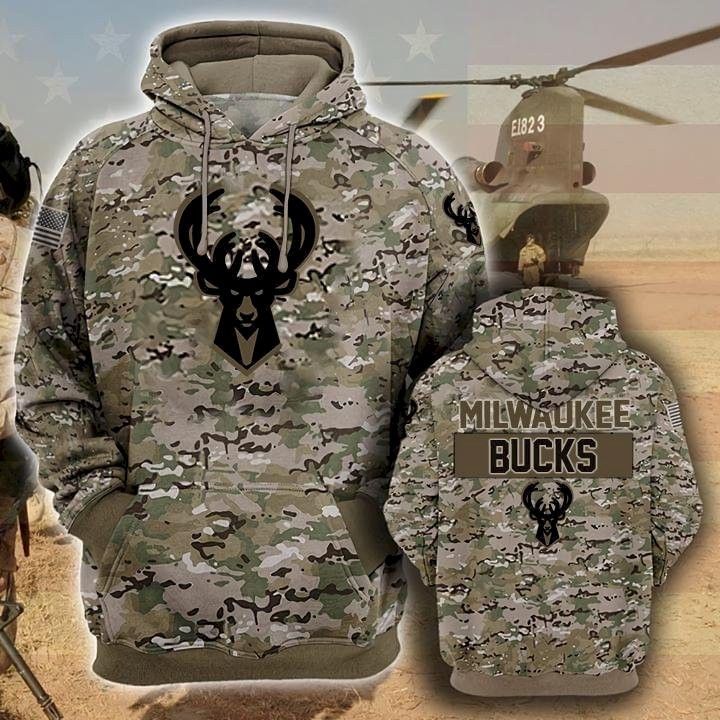 Milwaukee Bucks Camouflage Veteran Pullover And Zippered Hoodies Custom 3D Graphic Printed 3D Hoodie All Over Print Hoodie For Men For Women - 495bb85357e3 Milwaukee Bucks Camouflage Veteran Pullover And Zippered Hoodies Custom 3D Graphic Printed 3D Hoodie All Over Print Hoodie For Men For Women - 495bb85357e3