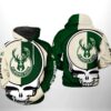 Milwaukee Bucks NBA Grateful Dead 3D Printed Hoodie/Zipper Hoodie - d38990e6e0be