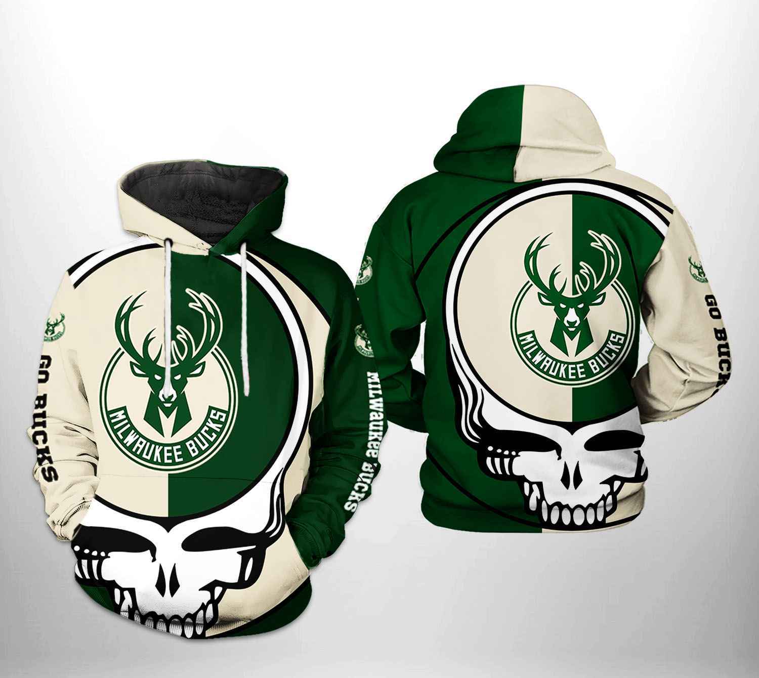 Milwaukee Bucks NBA Grateful Dead 3D Printed Hoodie/Zipper Hoodie - d38990e6e0be Milwaukee Bucks NBA Grateful Dead 3D Printed Hoodie/Zipper Hoodie - d38990e6e0be