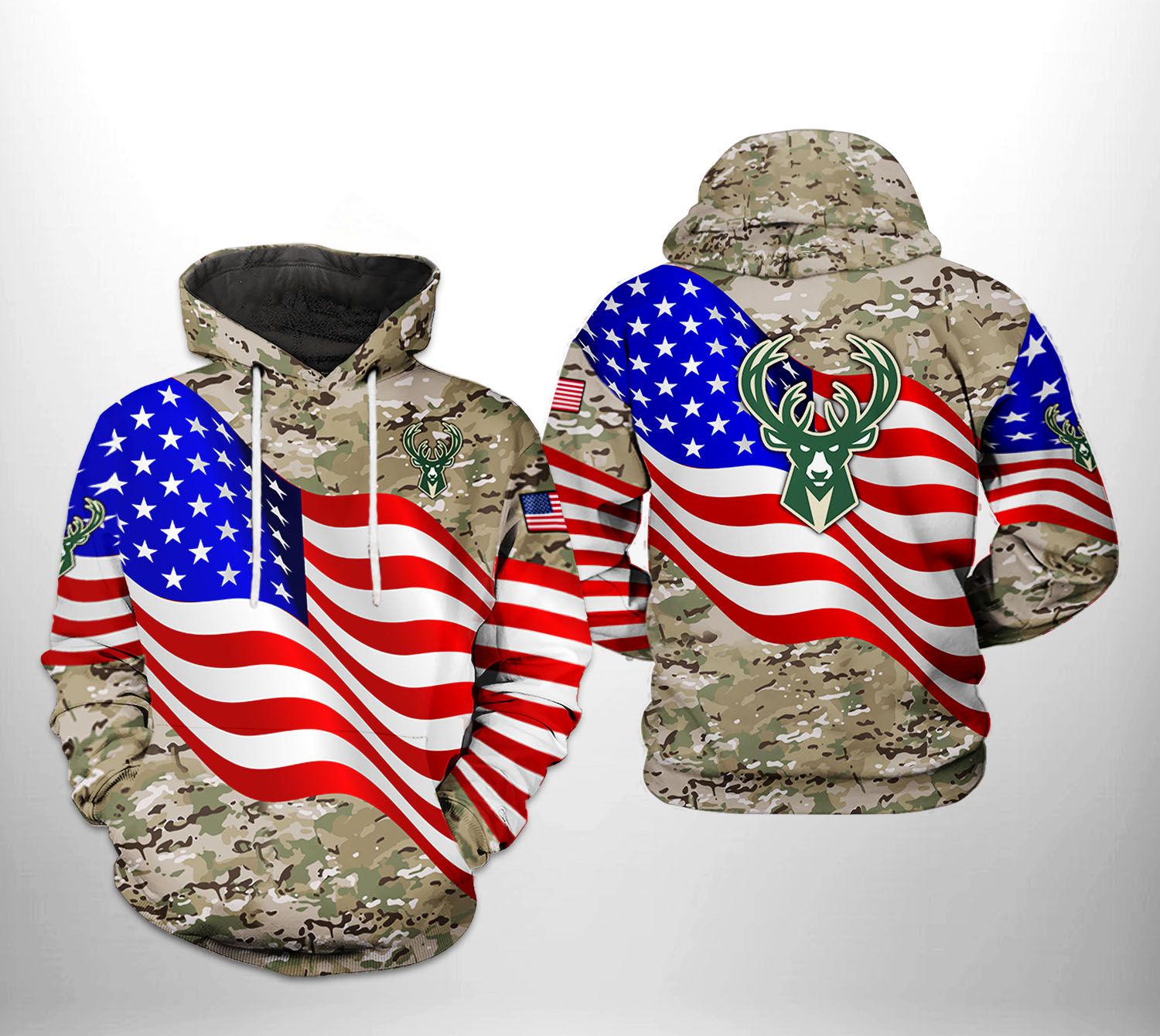 Milwaukee Bucks NBA US Flag Camo Veteran Team 3D Printed Hoodie/Zipper Hoodie - ed60d4b2660c Milwaukee Bucks NBA US Flag Camo Veteran Team 3D Printed Hoodie/Zipper Hoodie - ed60d4b2660c
