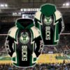 Milwaukee Bucks Pullover And Zippered Hoodies Custom 3D Graphic Printed 3D Hoodie All Over Print Hoodie For Men For Women - 998bbf0f7221