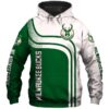 Milwaukee Bucks Pullover And Zippered Hoodies Custom 3D Milwaukee Bucks Graphic Printed 3D Hoodie All Over Print Hoodie For Men For Women - 0337b7f18ad7